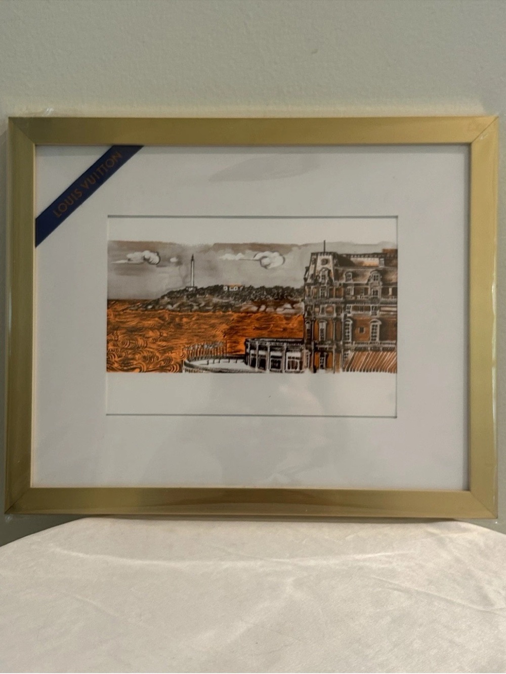 “Barritz” Louis Vuitton X Ruben Toledo Authentic Art Framed City Guide COA